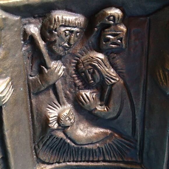 Antique Style Silver Religious Art Panel Brass or Bronze possible Weinert - Picture 5 of 7